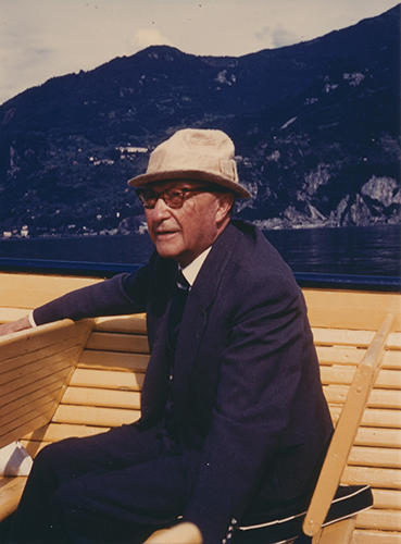 Adenauer Abb. 03_Konrad Adenauer während einer Bootsfahrt 