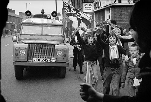 GAF RUC-Patroling-NI-football-surporters,-Belfast-1979-(c)-Kevin-OFarrell