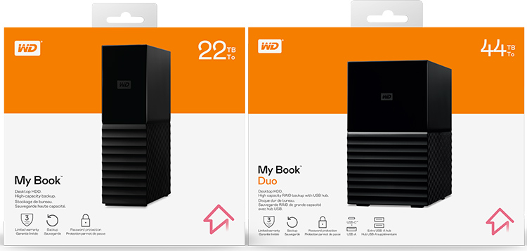 PKG: My Book Duo, WW, 44TB
