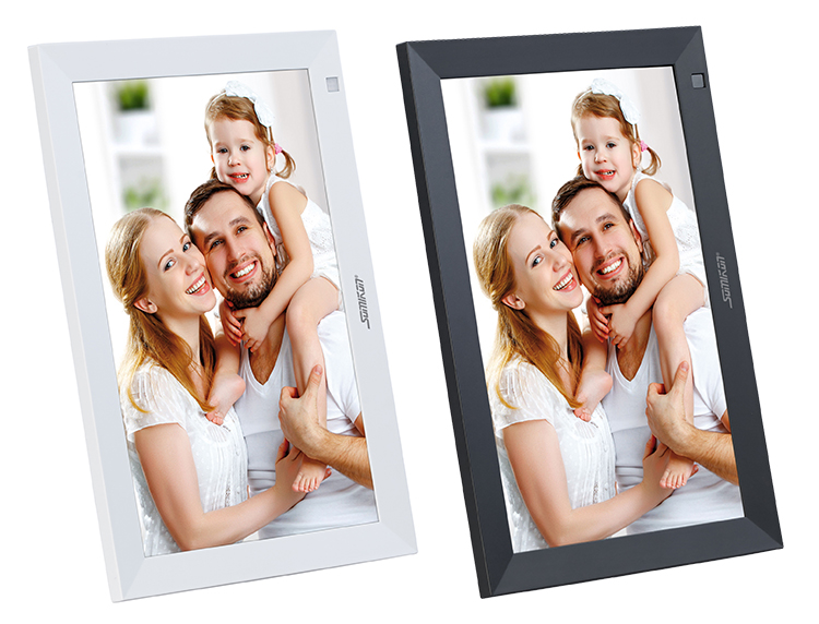 WLAN-Bilderrahmen mit 25,7 cm / 10,1″ IPS-Touchdisplay, App, weiß