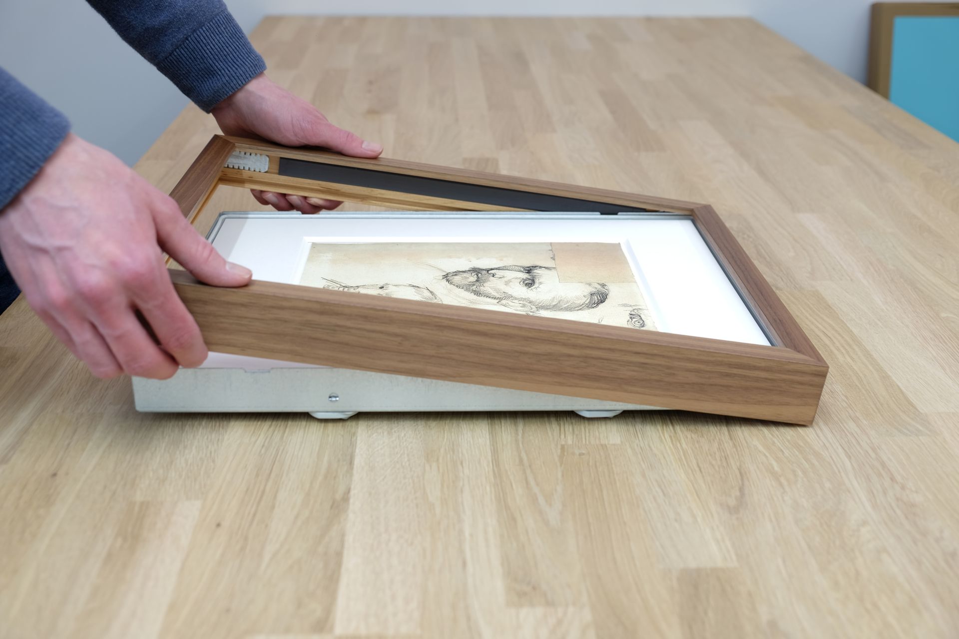 @HALBE – Rahmung Skizze von oben – PROTECT Magnetrahmen kompr