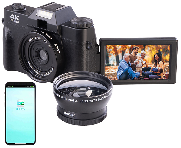 Somikon 4K-UHD Hybrid Digitalkamerra: Günstiger Einstieg für Blogger und Vlogger.