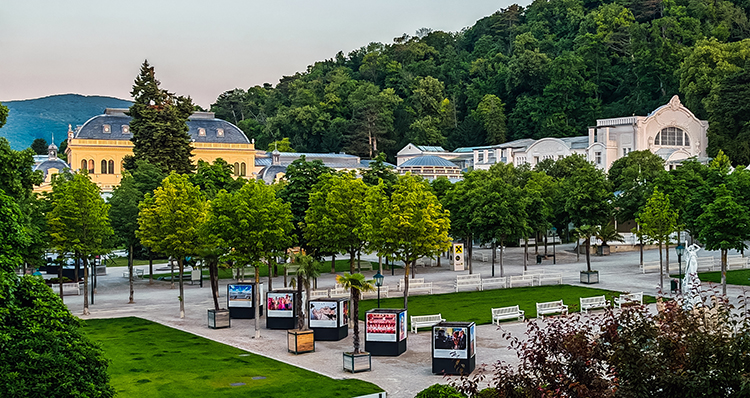 Hotel at the Park Blick vom Zimmer auf den Kurpark Ausstellung CeWeAward IMG_20250615_050321 wp